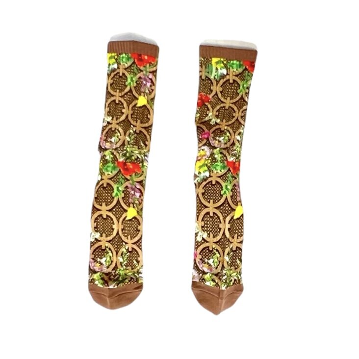 DMDE FLORA MONOGRAM COTTON SOCKS